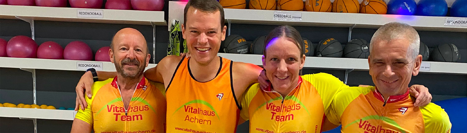 Vitalhaus-Team Platz 2 beim Indoor-Cycling Spendenmarathon Steinhof Oberkirch